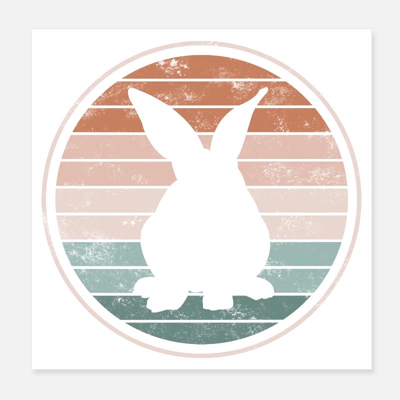 rabbit Poster 8" x 8" (20x20 cm)