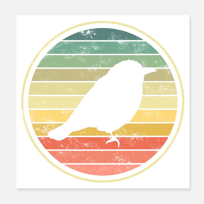 oiseaux oiseaux Poster 20 x 20 cm