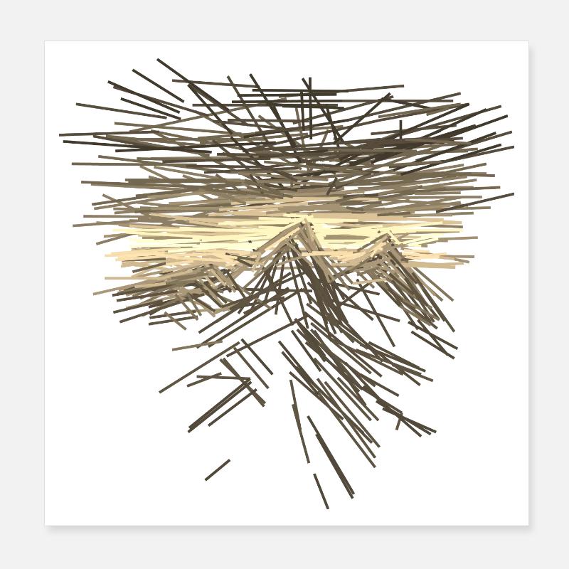 Berg abstrakt Poster 20x20 cm