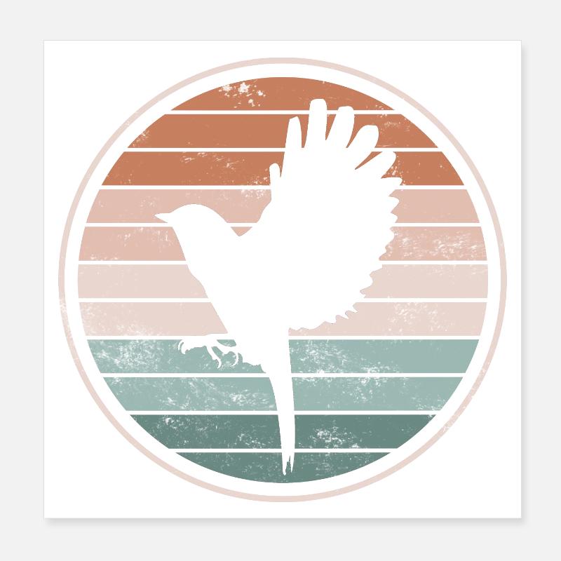 Vogel Vögel Poster 20x20 cm