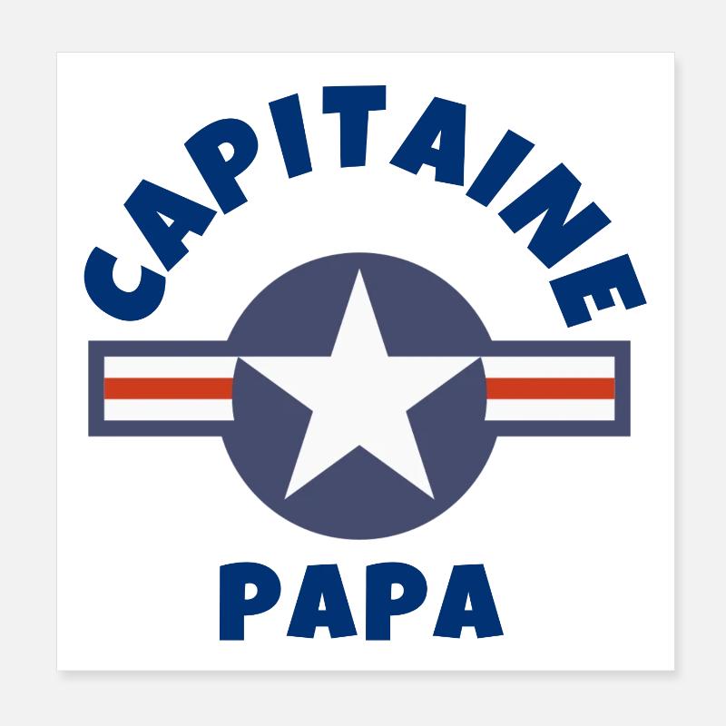 best dad, great dad, captain dad Poster 8" x 8" (20x20 cm)