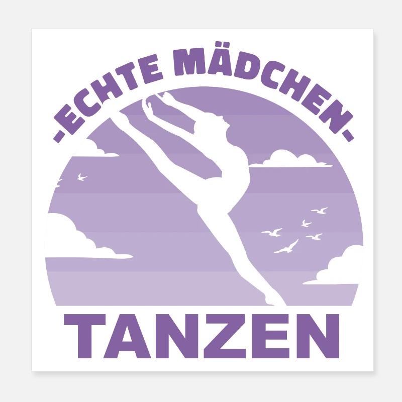 Tanzen Tänzerin Mädchen Hobby Geschenk Poster 20x20 cm