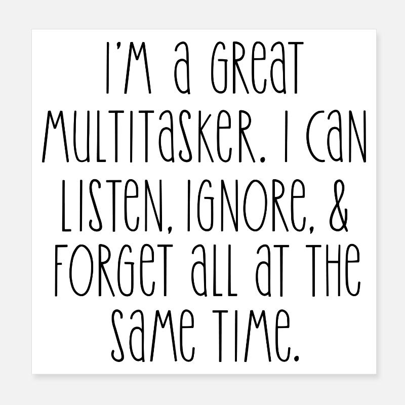Multitasker Poster 8" x 8" (20x20 cm)