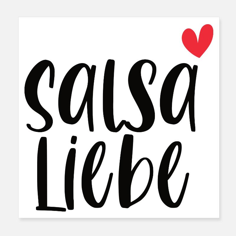Salsa Liebe! Tänzerin Tänzer tanzen Geschenk Poster 20x20 cm