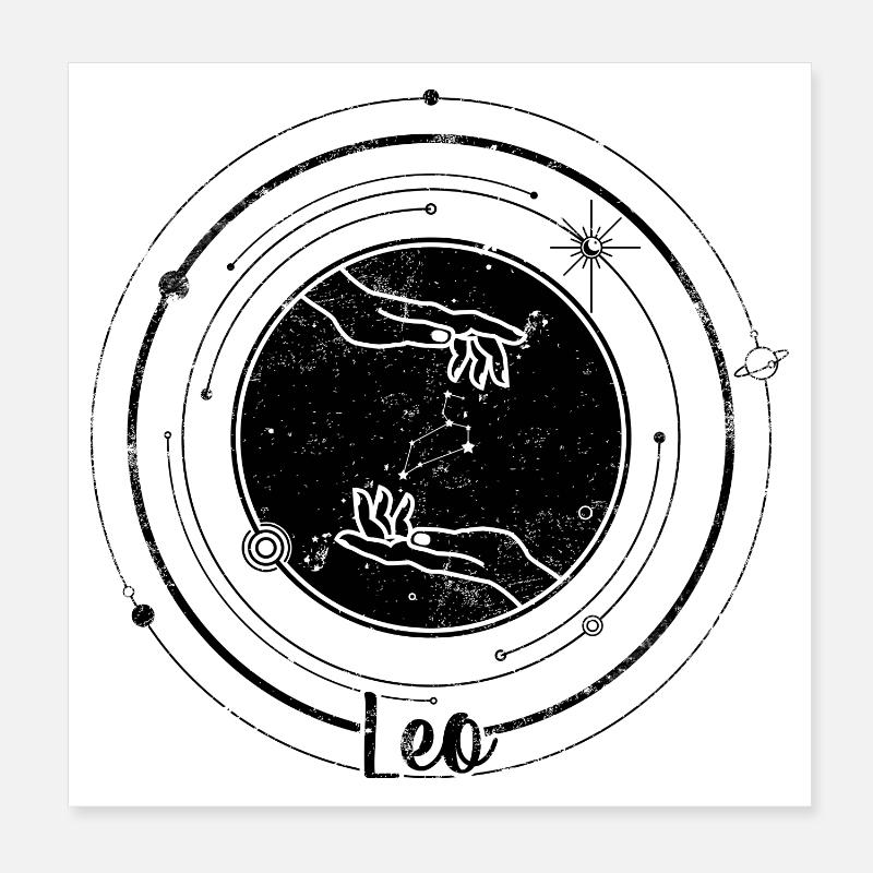 Étincelle de minuit Lone Star Poster 20 x 20 cm