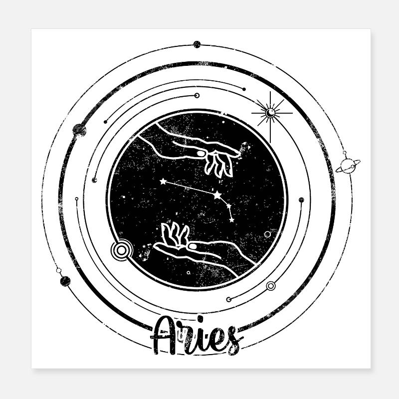 Constellation du Flocon de Neige de Minuit Poster 20 x 20 cm