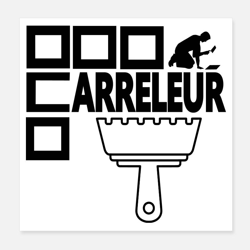 Dachdecker Poster 20x20 cm