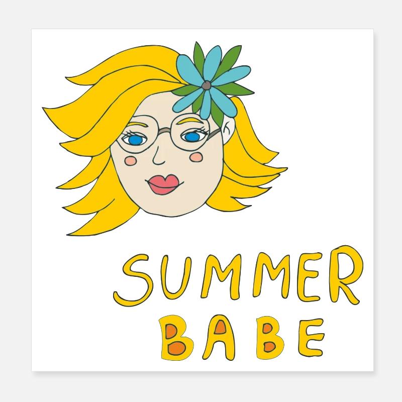summer babe Poster 20x20 cm
