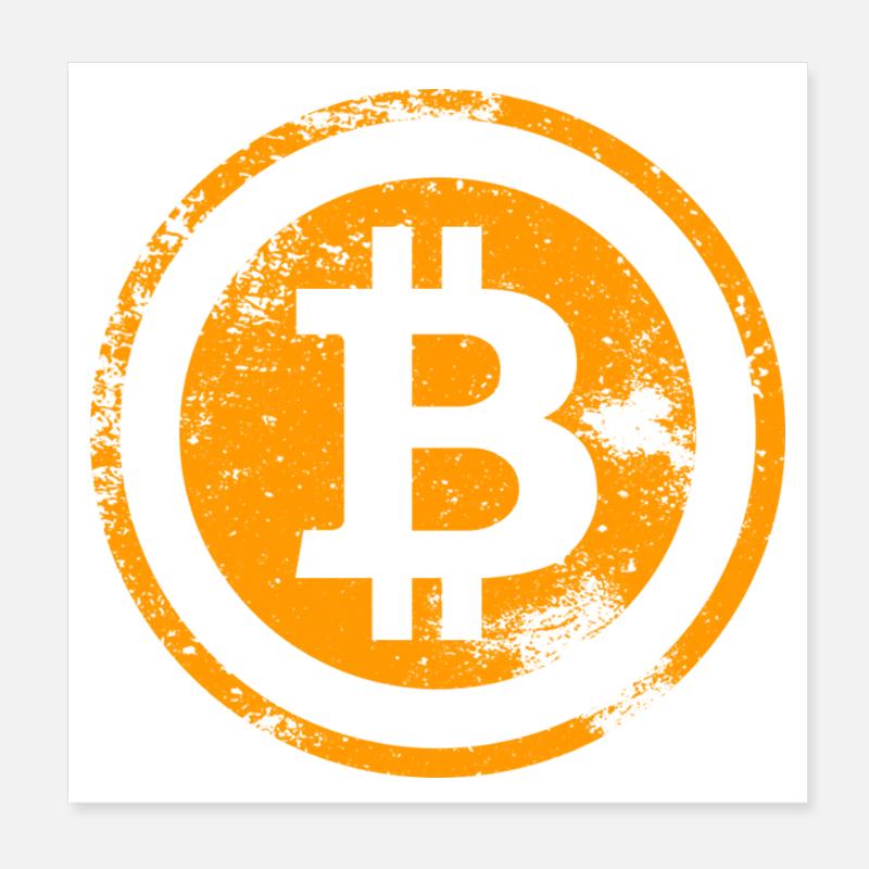 Vintage Bitcoin Logo BTC VINTAGE Poster 20x20 cm