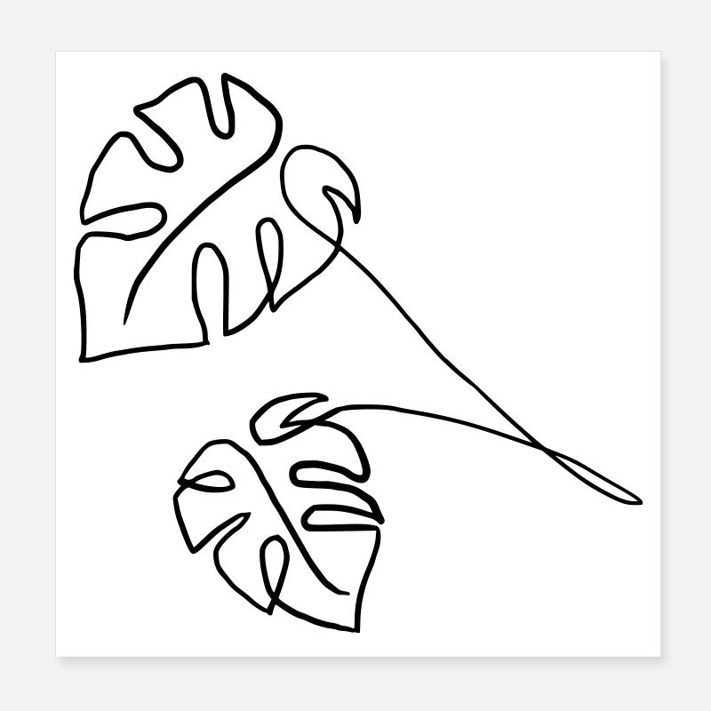 Monstera Poster 20 x 20 cm