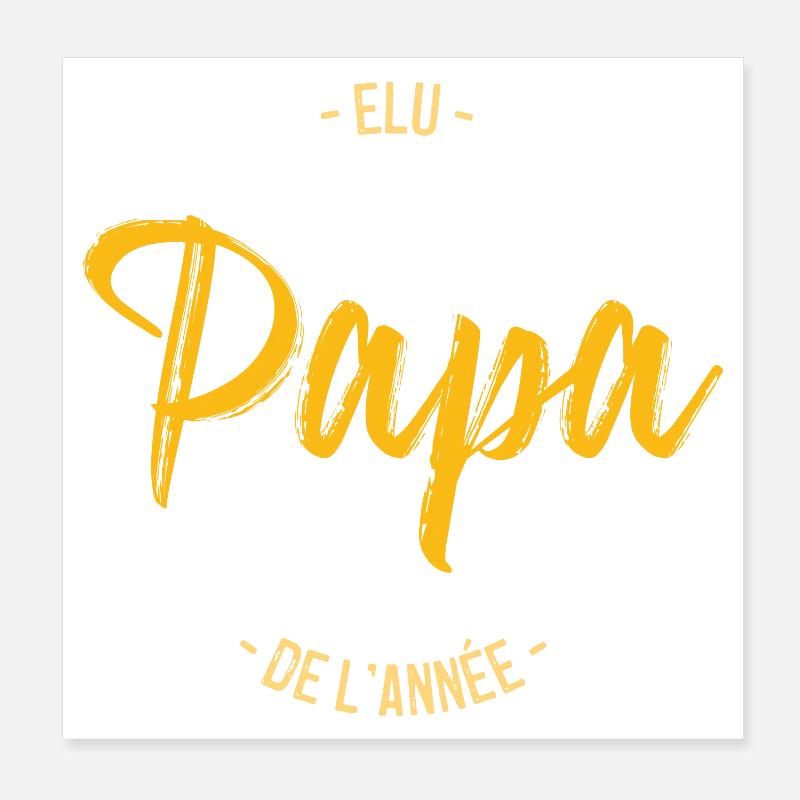 Papa de l'année Poster 20 x 20 cm
