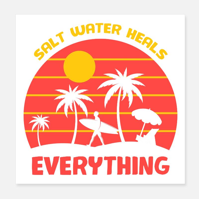 surf, fan de surf, surfing Poster 20 x 20 cm