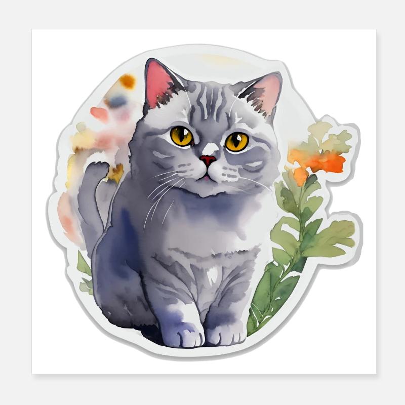 Britisch Kurzhaar Poster 20x20 cm