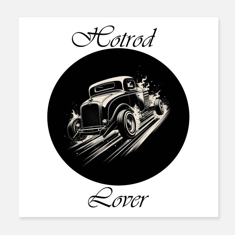 Hotrod Lover 2 Poster 20 x 20 cm