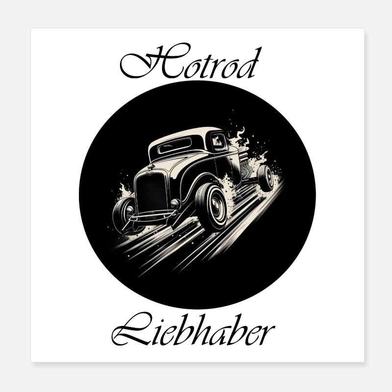 Hotrod Lover 2 Poster 20 x 20 cm