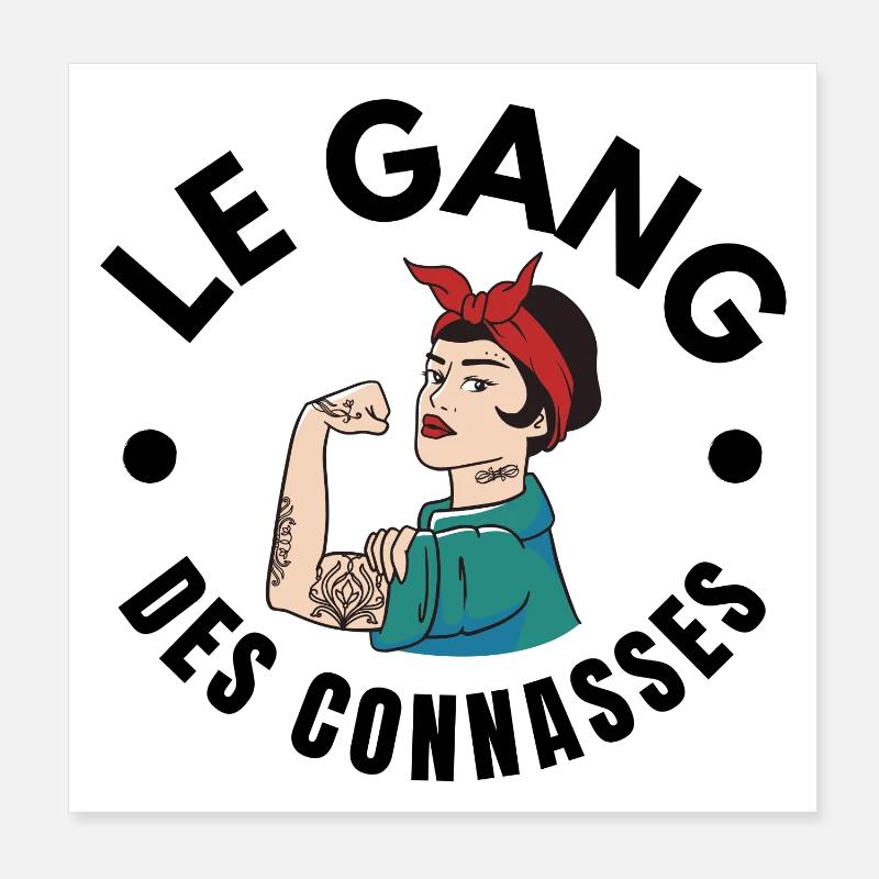 copine, meilleures copines, bande de filles Poster 20 x 20 cm