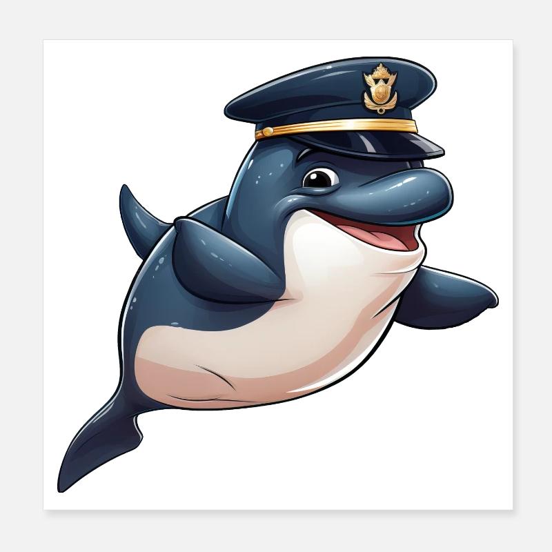 Wal Polizei Poster 20x20 cm
