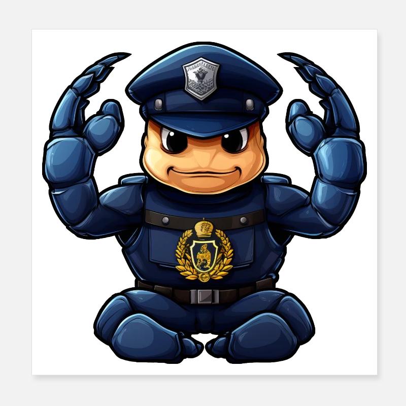 Policier Scorpion Poster 20 x 20 cm