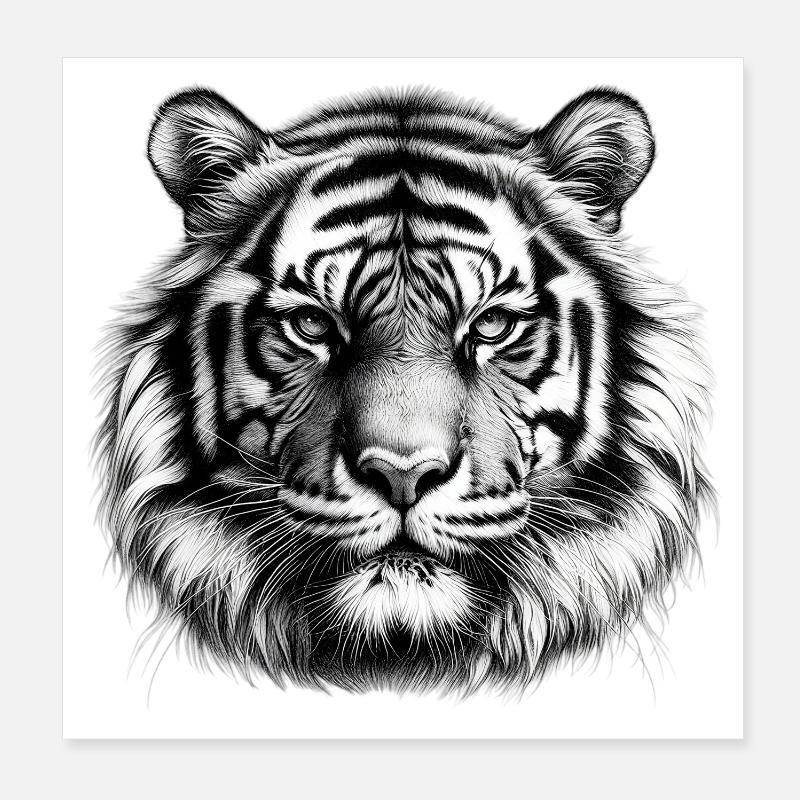 Tigre Poster 20 x 20 cm