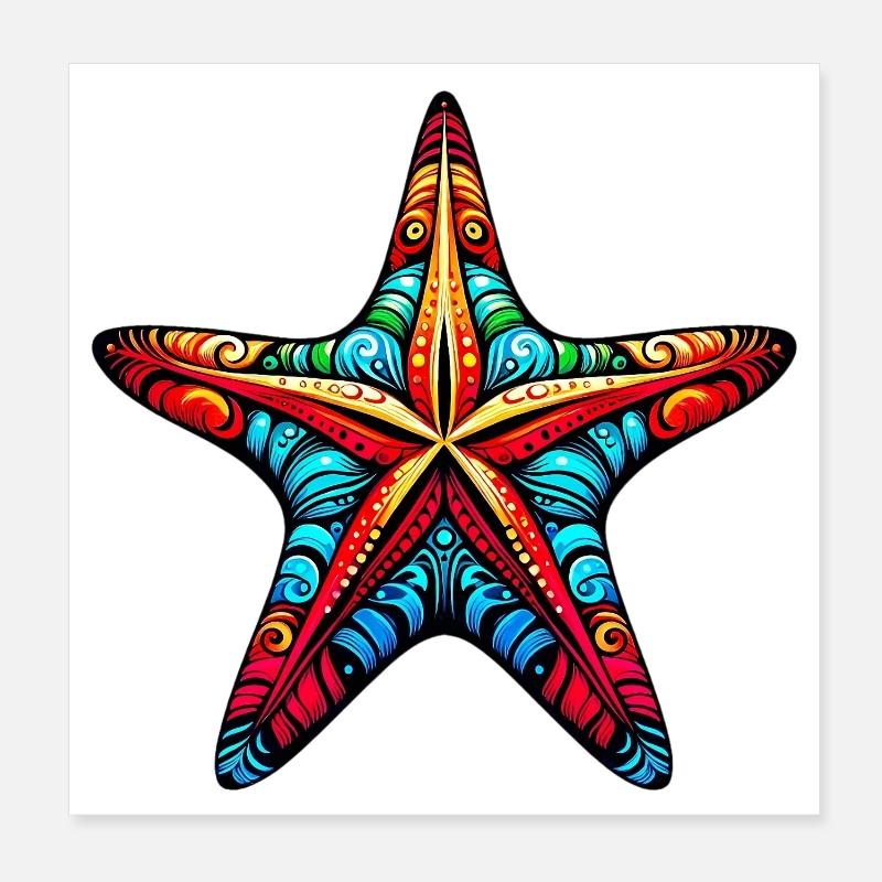 Starfish Poster 8" x 8" (20x20 cm)