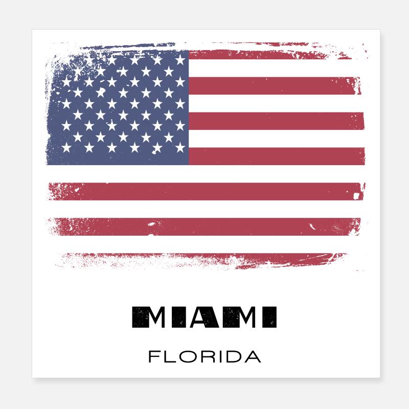 Miami, Floride, États-Unis Poster 20 x 20 cm