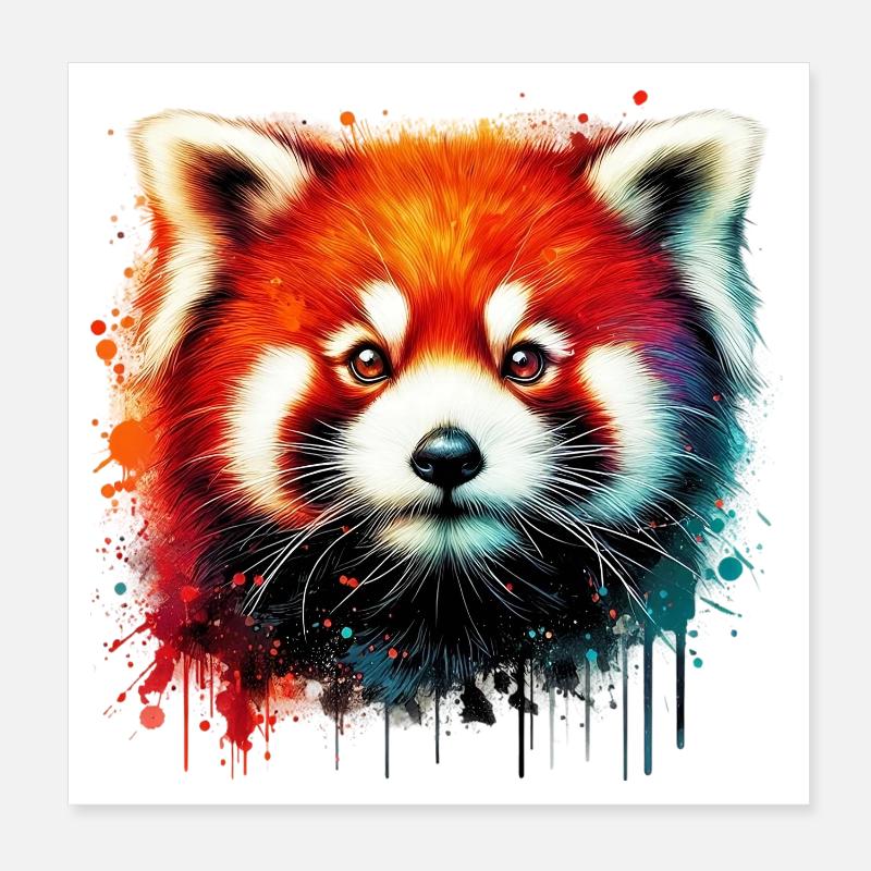 Kleiner Panda Poster 20x20 cm