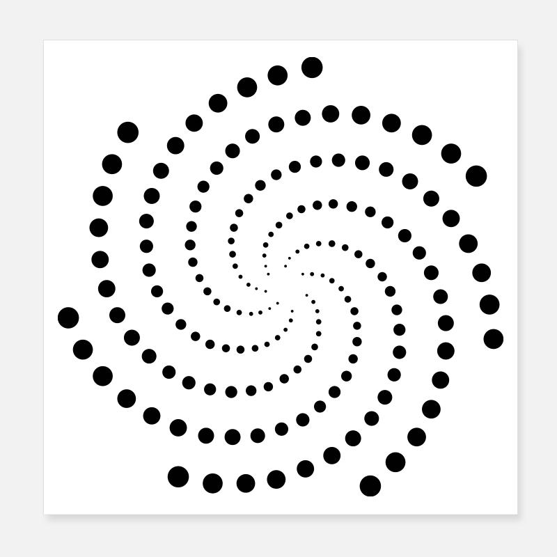 Tourbillon de points Poster 20 x 20 cm