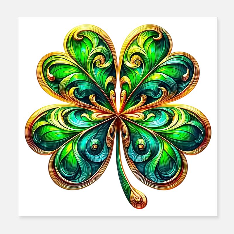 Four-leaf clover Poster 8" x 8" (20x20 cm)