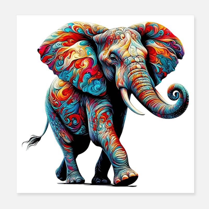 Elefant Poster 20x20 cm