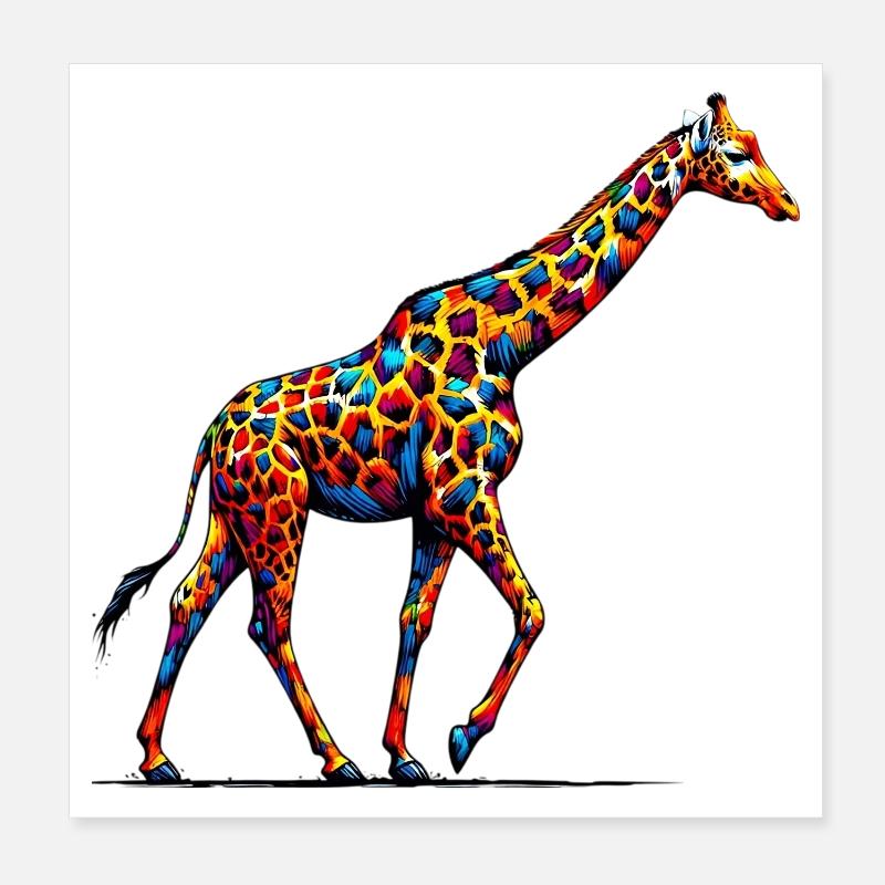 Girafe Poster 20 x 20 cm