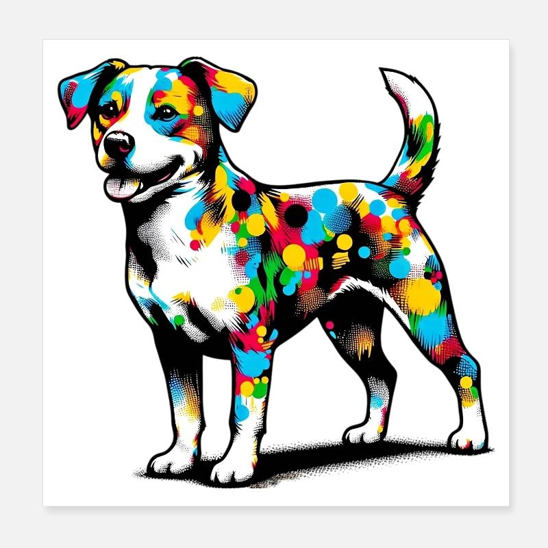 Hund Poster 20x20 cm