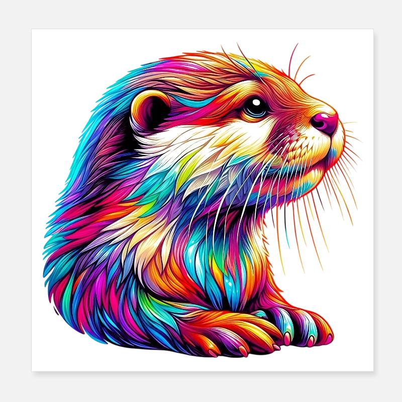 Otter Poster 20x20 cm