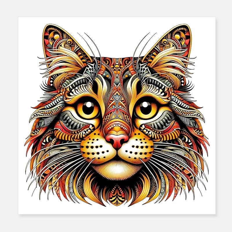 Chat Poster 20 x 20 cm