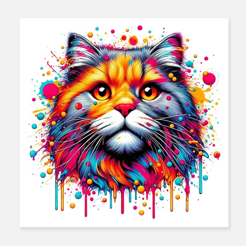 Chat Poster 20 x 20 cm