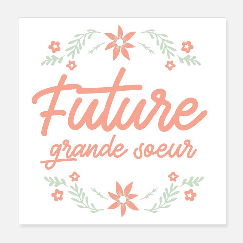 Future Big Sister Poster 8" x 8" (20x20 cm)