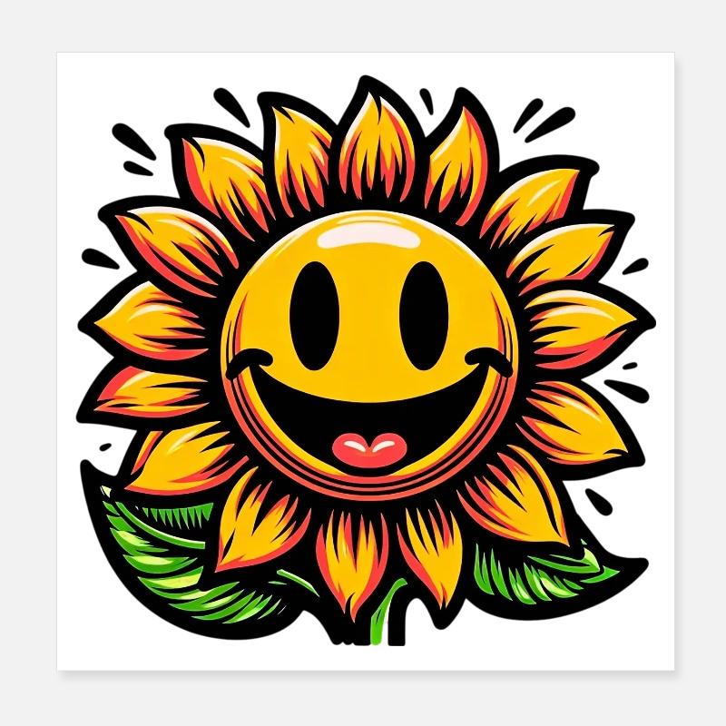 Sonnenblume Poster 20x20 cm
