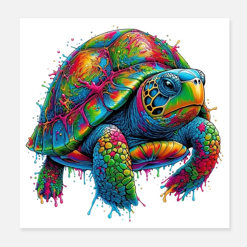 Tortue Poster 20 x 20 cm