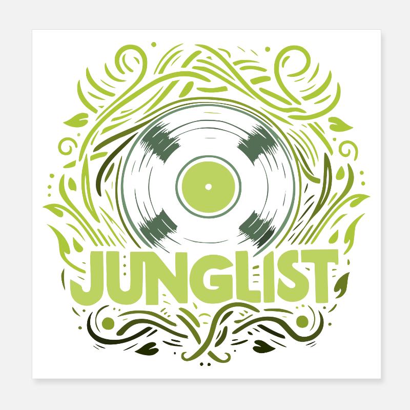 junglist disque vinyle Poster 20 x 20 cm