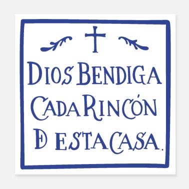 Dio benedica ogni angolo Poster 20x20 cm