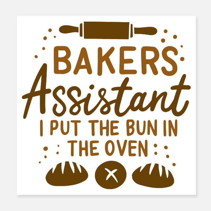 Bäckergeselle Poster 20x20 cm