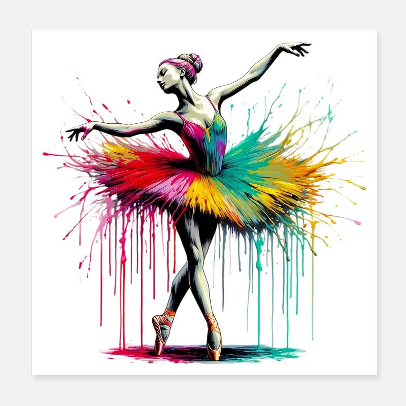 Ballet dancer with tutu Poster 8" x 8" (20x20 cm)