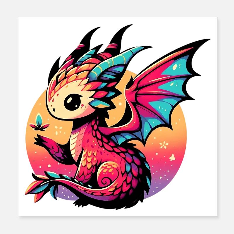 Dragon Poster 20 x 20 cm