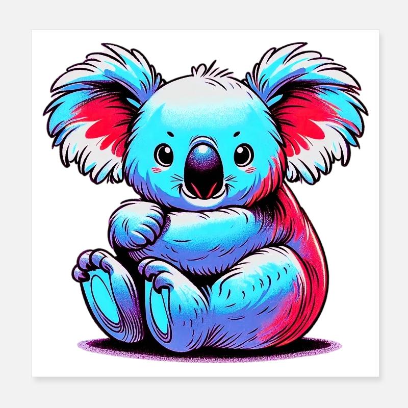 Koala Poster 8" x 8" (20x20 cm)