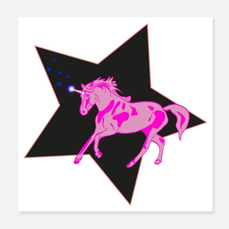 Einhorn Poster 20x20 cm
