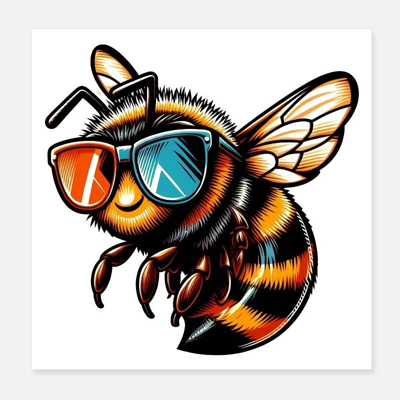 Abeille Poster 20 x 20 cm
