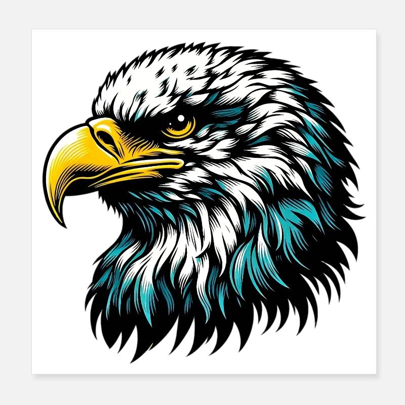 Eagle Poster 8" x 8" (20x20 cm)
