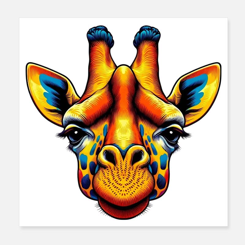 Girafe Poster 20 x 20 cm
