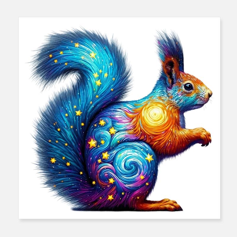 Écureuil Poster 20 x 20 cm