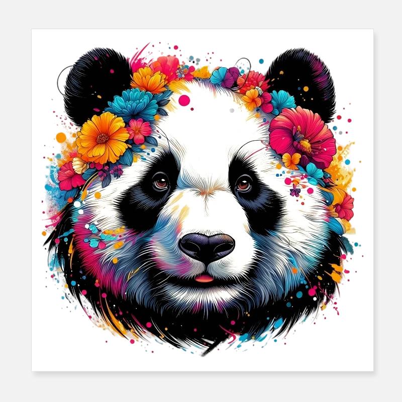 Panda Poster 20 x 20 cm