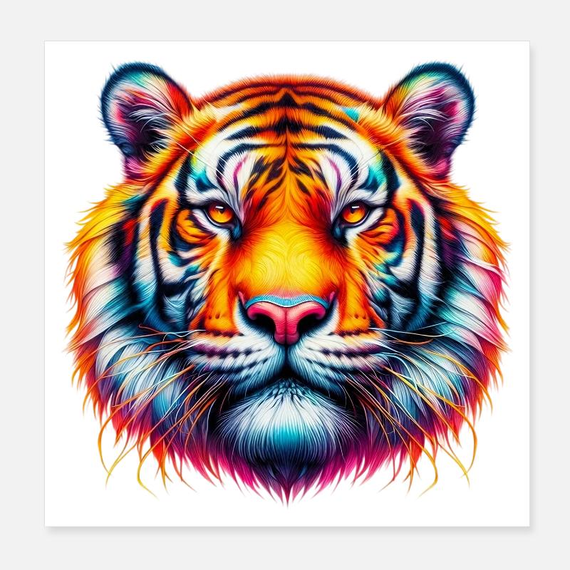 Tiger Poster 8" x 8" (20x20 cm)